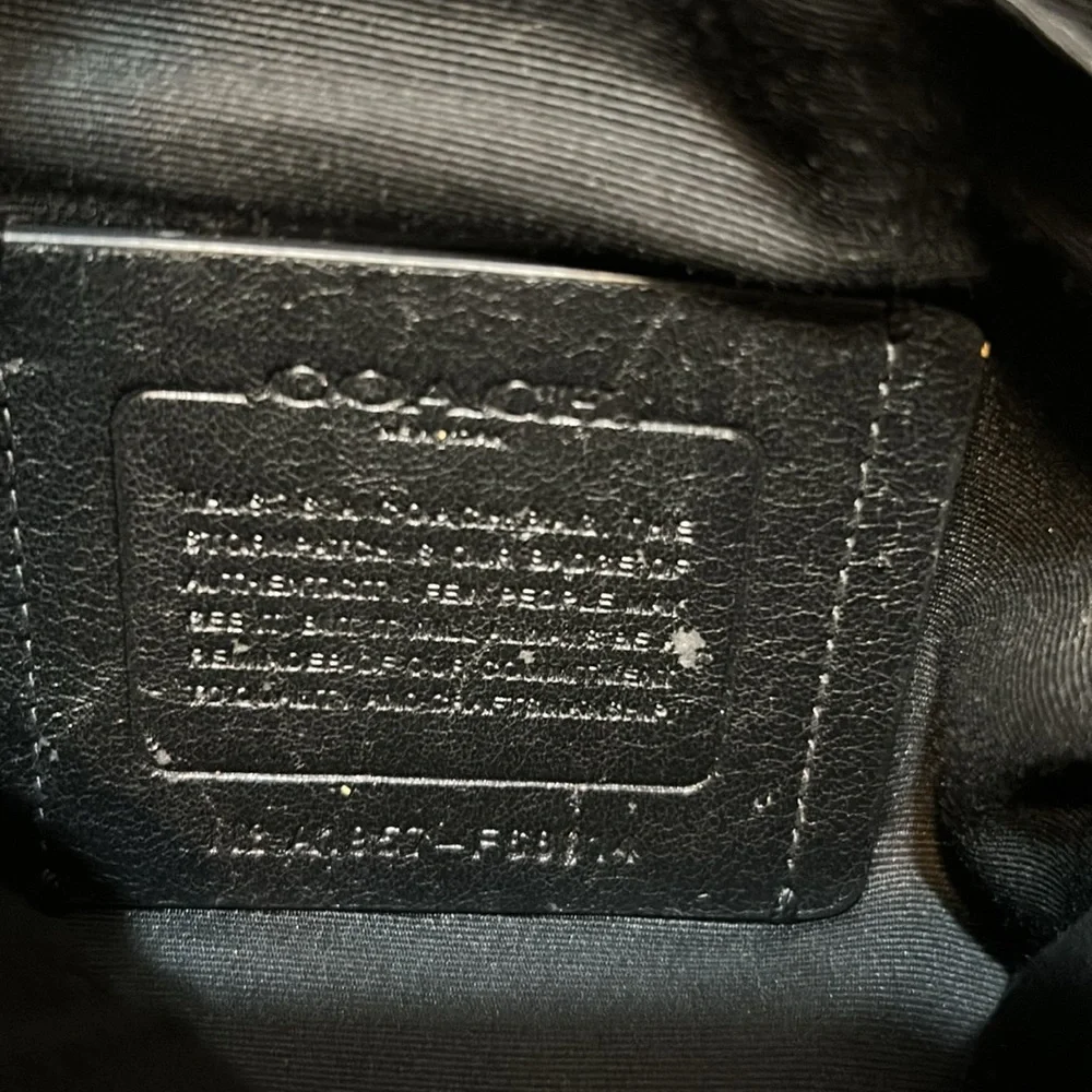 Coach Unisex Smythe Black Leather Crossbody Houston Flight Messenger Bag - Picture 4 of 8